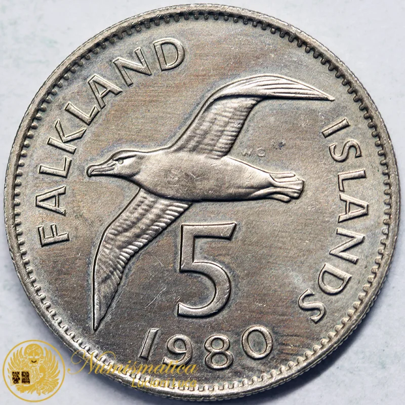 ISOLE FALKLAND 5 Pence 1980 #5985