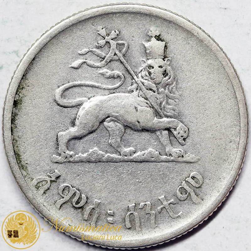 ETIOPIA 50 CENTS 1936 (1947) argento KM37a #6020
