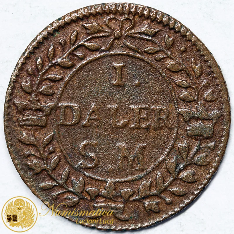 SVEZIA EMERGENCY COINAGE DALER 1718 #6046