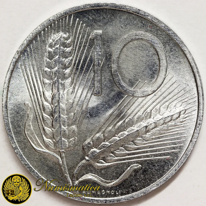 ITALIA 10 LIRE 1969  Fdc (da rotolino) £65