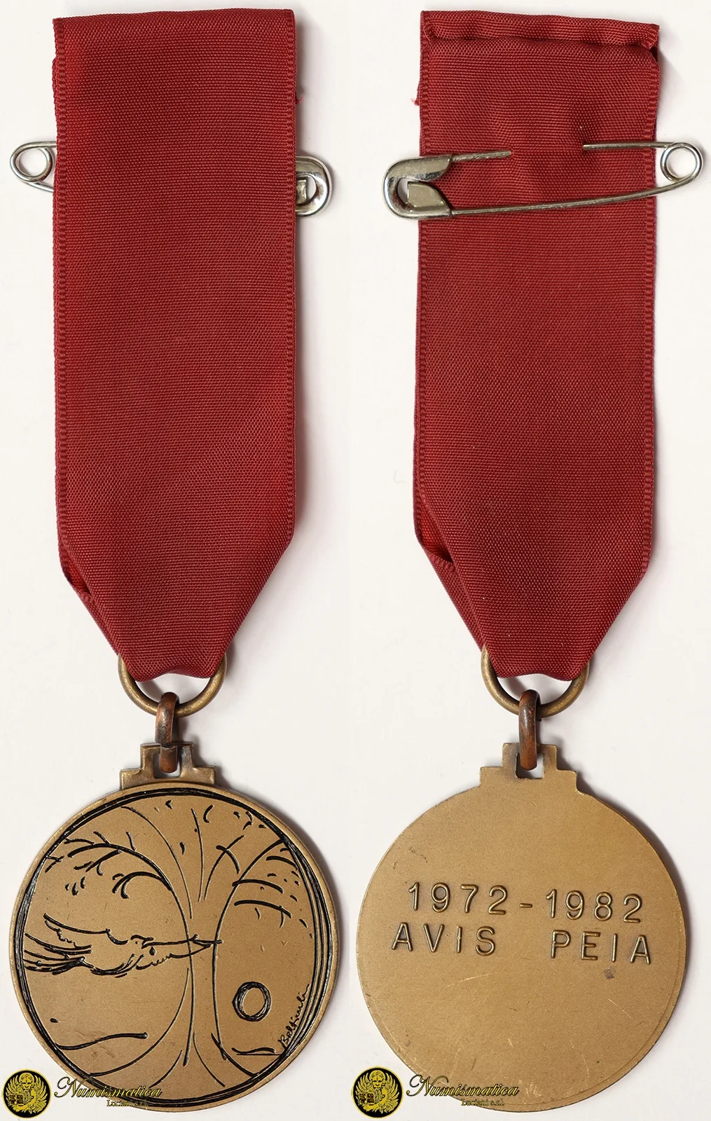 MEDAGLIA ASSOCIAZIONE VOLONTARI ITALIANI SANGUE 1972 – 1982 PEIA #N74