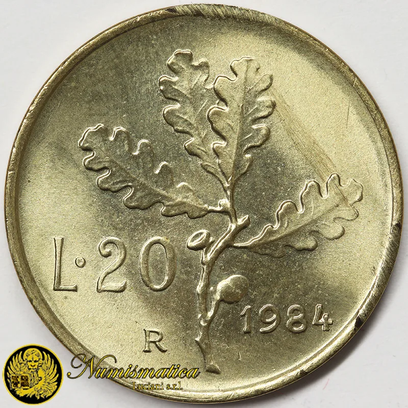 ITALIA 20 LIRE 1984 Fdc (da rotolino) £80