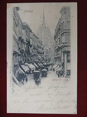 Milano Corso Vittorio Emanuele 900 viaggiata animata #13124