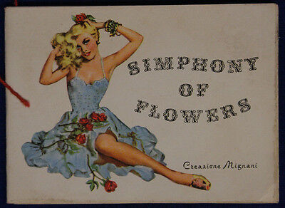 Calendarietto DA BARBIERE  SIMPHONY OF FLOWERS 1957 #SA210