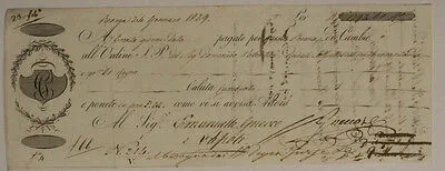 Cambiale da 1792 Lire Roma 1829 #116