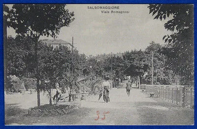 SALSOMAGGIORE Viale Romagnosi animata non viaggiata anni 10/20 f/p #19305