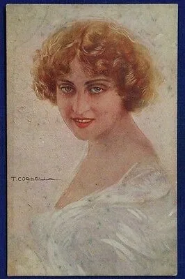 Pina Menichelli attrice ill. T. Corbella no viaggiata anni 20/30 f/p #17678