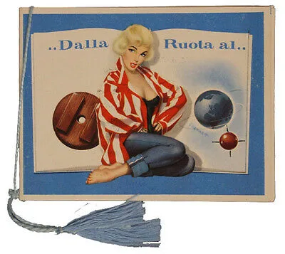 CALENDARIETTO DA BARBIERE 1959 Dalla ruota al.. #SA211