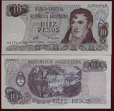 ARGENTINA 10 Pesos 1976 FDS  Pick#300 #B1177