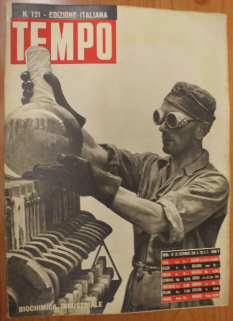 TEMPO n. 121 SETTEMBRE 1941 BIOCHIMICA INDUSTRIALE #R121