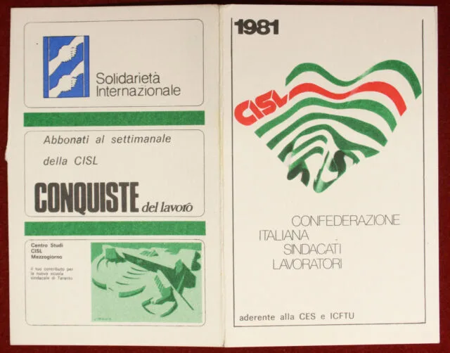 Tessera Confederazione Italiana Sindacati Lavoratori 1981 VERONA #T418