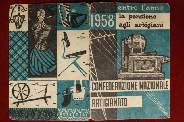 Tessera Confederazione Nazionale Artigianato 1958 BOLOGNA #T417