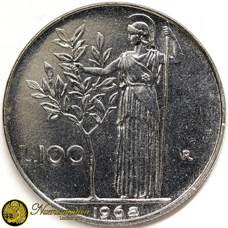 ITALIA 100 LIRE 1968 MINERVA Fdc da rotolino £13