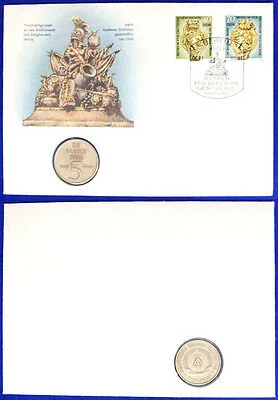 5 Marchi 1969 Francobollo Busta Numismatica Repubblica Democratica Tedesca DDR #35
