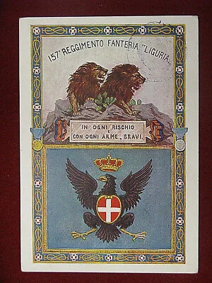 illustrata 157° REGGIMENTO FANTERIA ” LIGURIA ” anni 40 no viaggiata FG #11161