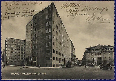 MILANO PALAZZO MONTECATINI ANNI 40 VIAGGIATA #1985