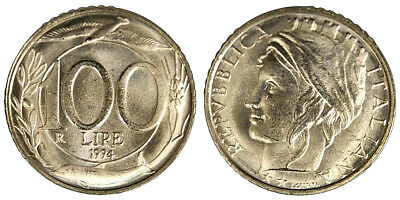 ITALIA 100 LIRE 1994 TURRITA II° tipo Fdc (da rotolo) £40