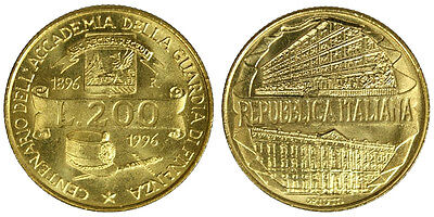 200 LIRE 1996 Centenario Accademia Guardia di Finanza ITALIA Fdc (da rotolo) £38