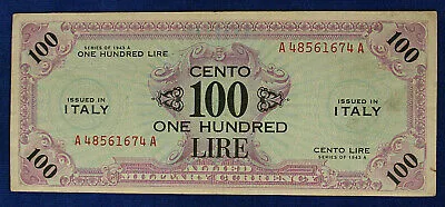 OCCUPAZIONE AMERICANA AM-LIRE 100 1943 SPL+ #BI 14