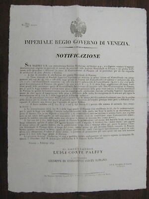 EDITTO  1844 IMPERIALE REGIO GOVERNO DI VENEZIA ( PALFFY ) #3