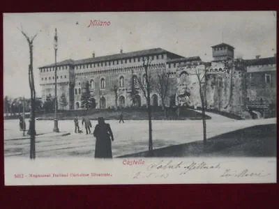 MILANO Castello animata viaggiata fp 1909 #1357