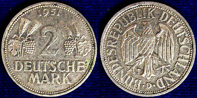 GERMANIA 2 Marchi 1951 D RARO #5917