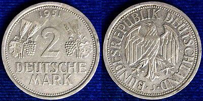 GERMANIA 2 Marchi 1951 J  #5915
