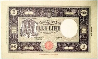 REGNO ITALIA 1000 Lire Grande M Testina 12/12/1942 R2 Q.Spl Cat. Alfa 621 #BI 190