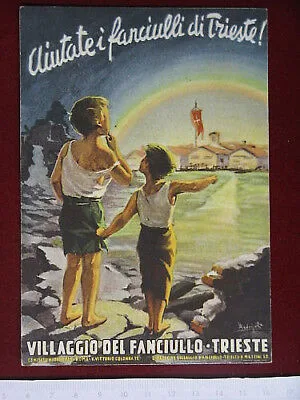 illustrata TRIESTE Villaggio del Fanciullo FG no viaggiata anni 50 #3814