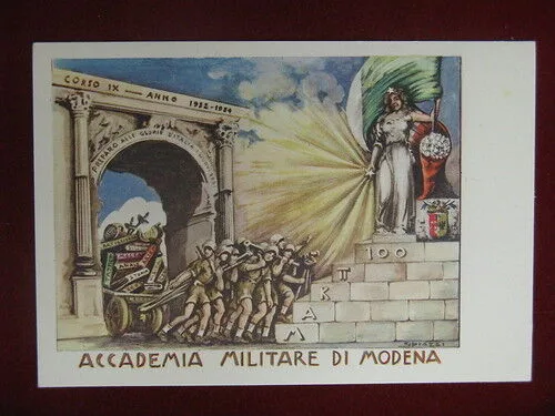 illustrata SPIAZZI Accademia Militare Modena no viaggiata anni 40 FG #11122