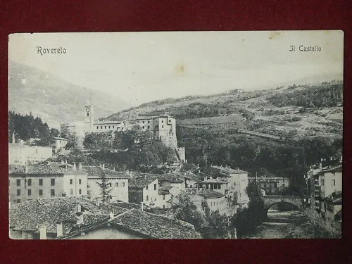 ROVERETO Panorama il Castello anni 30 no viaggiata #3190