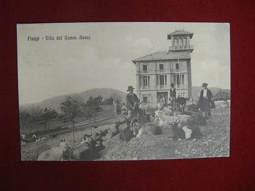 FIUGGI Villa del Comm. Besso viaggiata, anni 10 #10596