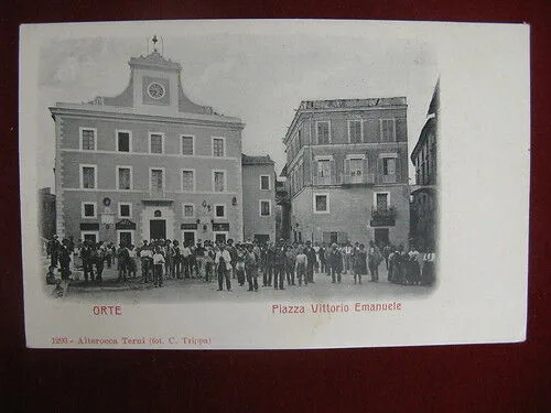 ORTE Piazza Vittorio Emanuele non viaggiata animata “900 #10616