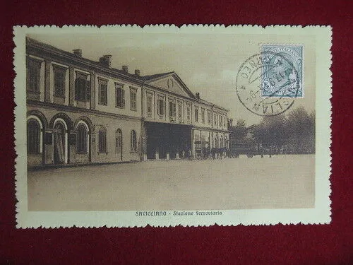 SOVIGLIANO Stazione viaggiata carrozza anni 10 #10962
