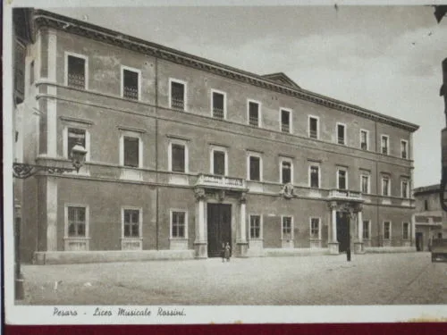 PESARO Liceo Musicale Rossini viaggiata anni 40 #2404