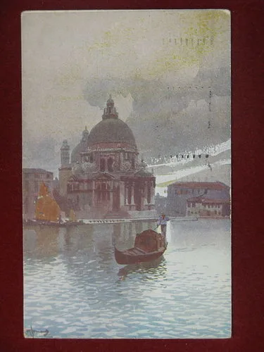 VENEZIA illustrata Chiesa della Salute viaggiata anni 20 #10014
