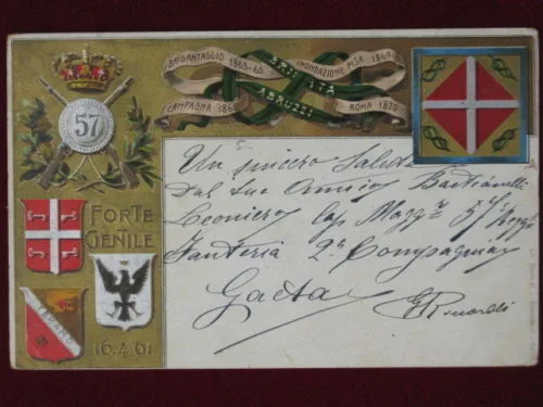 FANTERIA 57° REGGIMENTO INIZI 900 VIAGGIATA #2647
