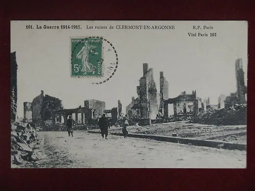 CLERMONTE EN ARGONNE Francia 1914/15 viaggiata f/p #8817