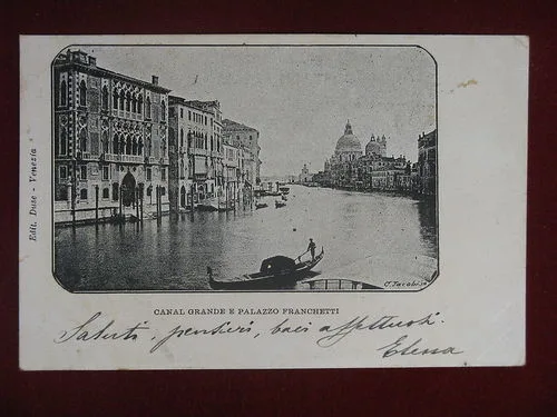 VENEZIA Canal Grande e Palazzo Franchetti viaggiata “900 #10087