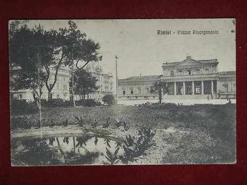 RIMINI Piazza Risorgimento viaggiata anni 20 #9768