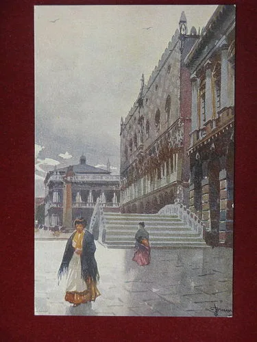 VENEZIA Riva Schiavoni non viaggiata illustrata anni 20 #10026