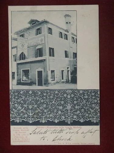 VENEZIA Burano Scuola Merletti viaggiata “900 #10081