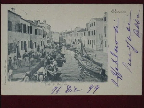 ISOLA DI BURANO viaggiata barche animata “900 #2932