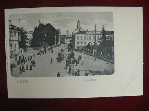 MONZA Via Italia non viaggiata anni 20 #10915