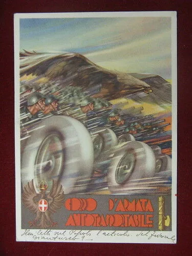illustrata BARTOLI G. Corpo D’Armata Autotrasportabile non viaggiata anni 40 FG #11123