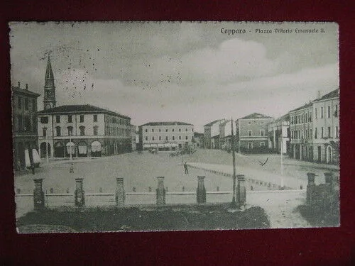 COPPARO Piazza Vittorio Emanuele II viaggiata animata anni 20 #11002
