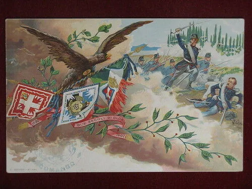 ILLUSTRATA Reggimentale 2 SECOLI DI GLORIA non viaggiata “900 #10469