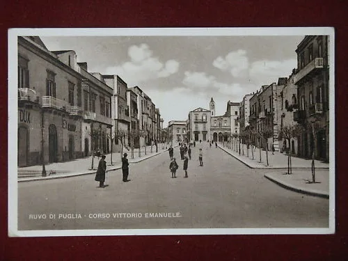 RUVO DI PUGLIA Corso Vittorio Emanuele ANNI 40 VIAGGIATA #6500