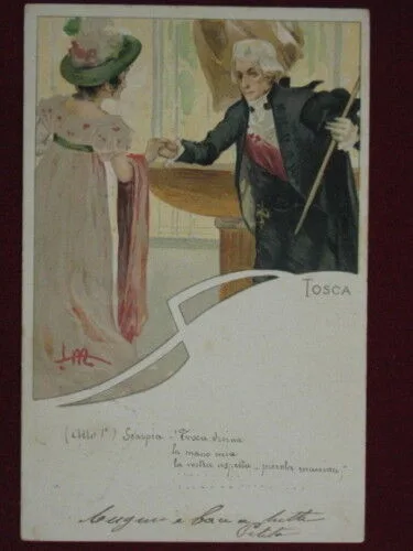 TOSCA illustrata METLICOVITZ L. viaggiata “900 #3005