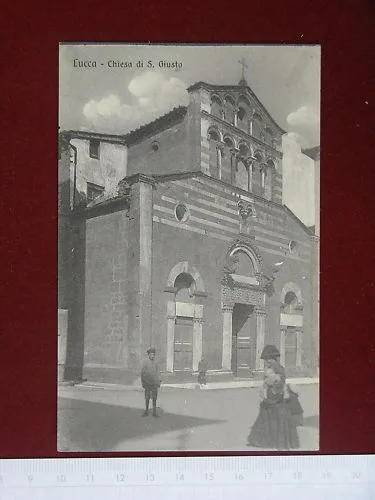 LUCCA Chiesa S.Giusto non viaggiata anni 20 animata #2137